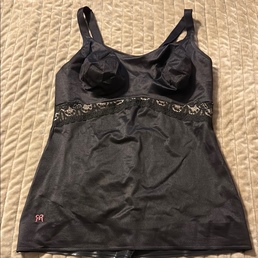 Elegant Black Lace Trim Camisole